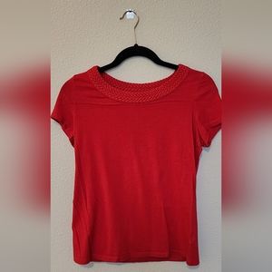 Weaved style Neck Women's Top